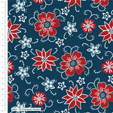 The Craft Cotton Co Christmas Flowers Fabric by Stuart Hillard (2803-04)